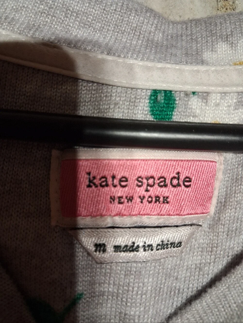 kate spade Gray Floral Sweatshirt with White Daisies